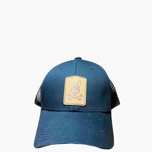 Psycho Bunny Men’s Black Trucker Cap